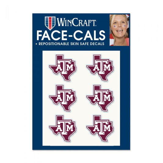 Texas A&M Face Decals - Lone Star - TXAG Store 